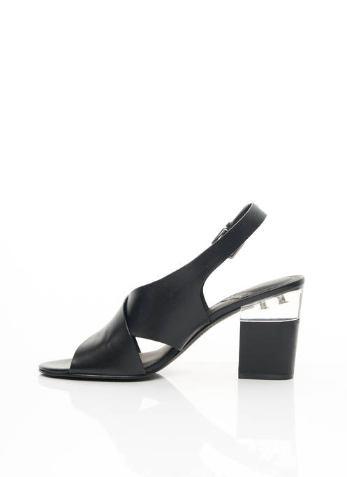 Sandales/Nu pieds noir WHAT FOR pour femme