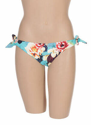 Bas de maillot de bain imprimé fleurs bikini bleu SEAFOLLY femme