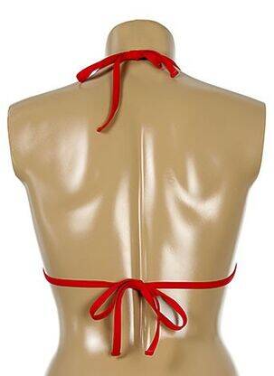 Haut de maillot de bain fermeture liens à nouer haut soutien-gorge moulé rouge KIWI femme