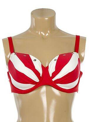 Haut de maillot de bain haut soutien-gorge moulé haut soutien-gorge moulé rouge ANTIGEL femme