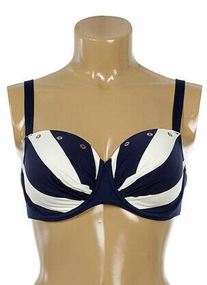Haut de maillot de bain haut soutien-gorge moulé haut soutien-gorge moulé bleu ANTIGEL femme