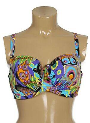Haut de maillot de bain haut soutien-gorge moulé haut soutien-gorge moulé bleu ANTIGEL femme