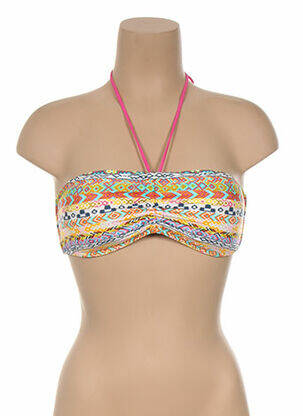 Haut de maillot de bain haut soutien-gorge moulé haut soutien-gorge moulé jaune KIWI femme