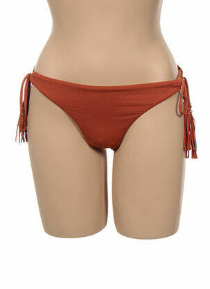 Bas de maillot de bain fermeture liens à nouer bikini marron SEAFOLLY femme