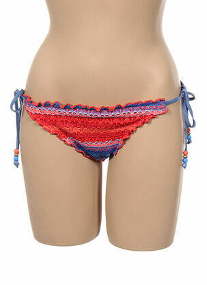 Bas de maillot de bain fermeture liens à nouer bikini bleu SEAFOLLY femme