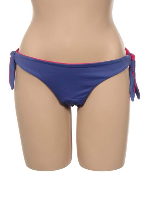 Bas de maillot de bain fermeture liens à nouer bikini bleu KIWI femme