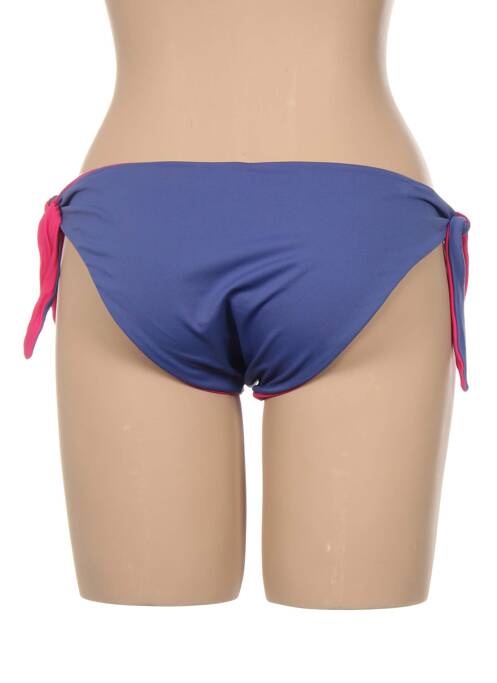 Bas de maillot de bain fermeture liens à nouer bikini bleu KIWI femme