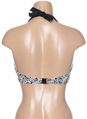 Haut de maillot de bain bretelles élastiquées ajustables noir FREYA femme
