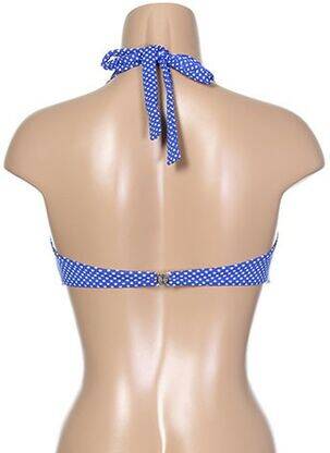 Haut de maillot de bain bretelles élastiquées amovibles haut soutien-gorge moulé bleu KIWI femme