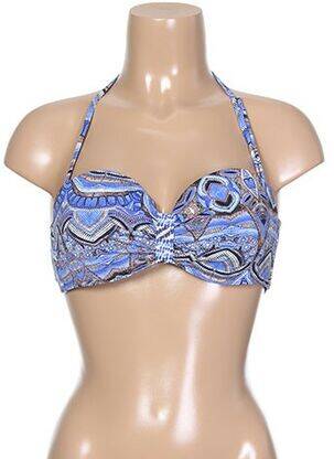 Haut de maillot de bain bretelles élastiquées amovibles haut soutien-gorge moulé bleu BLUELOBSTER femme