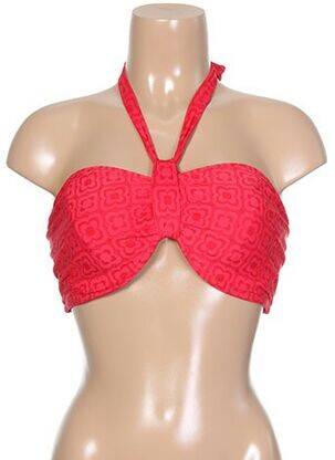Haut de maillot de bain fermeture liens à nouer rouge FREYA femme