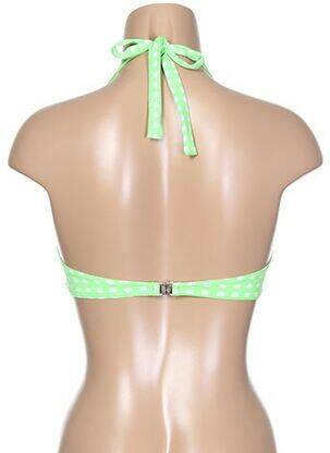 Haut de maillot de bain bretelles élastiquées haut soutien-gorge push-up vert KIWI femme