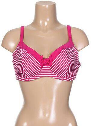 Haut de maillot de bain bretelles élastiquées ajustables rose FREYA femme