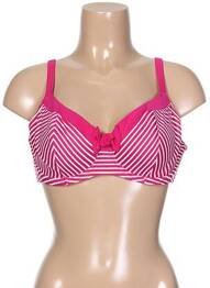 Haut de maillot de bain bretelles élastiquées ajustables rose FREYA femme