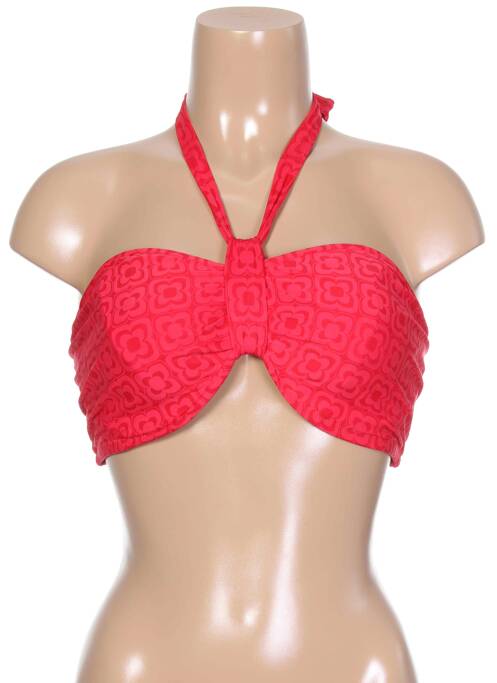 Haut de maillot de bain fermeture liens à nouer rouge FREYA femme