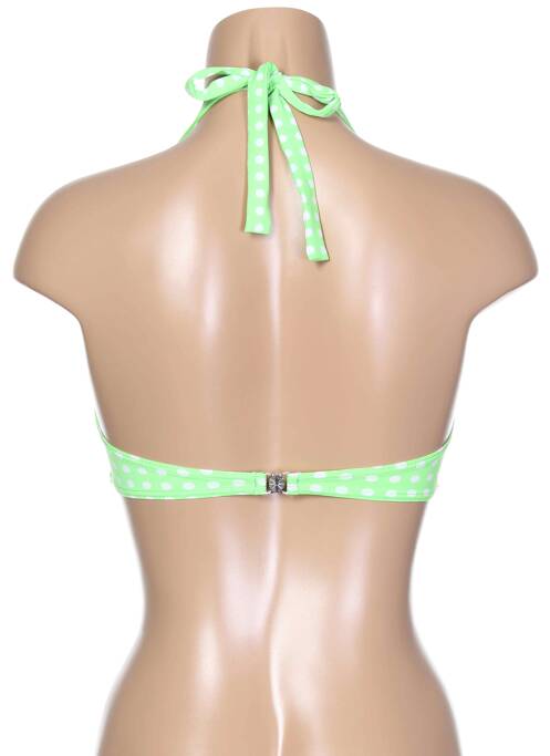 Haut de maillot de bain bretelles élastiquées haut soutien-gorge push-up vert KIWI femme