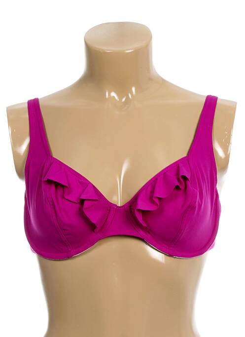 Haut de maillot de bain bretelles élastiquées violet HUIT femme