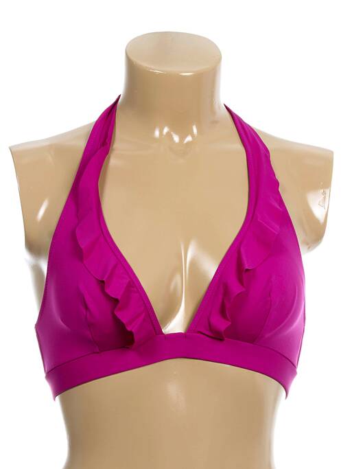 Haut de maillot de bain bretelles élastiquées violet HUIT femme