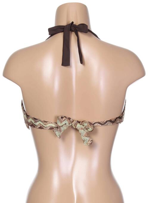 Haut de maillot de bain marron KIWI pour femme