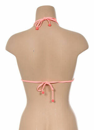 Haut de maillot de bain fermeture liens à nouer haut triangles rose KIWI femme