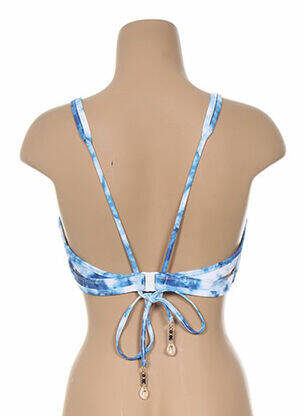 Haut de maillot de bain bretelles élastiquées ajustables bleu SEAFOLLY femme