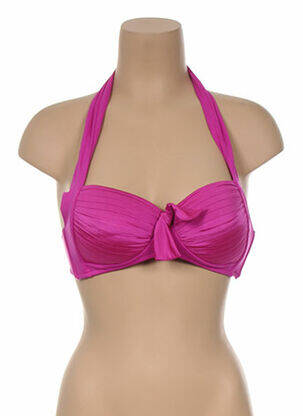 Haut de maillot de bain fermeture liens à nouer haut soutien-gorge avec mousse de rembourrage amovible violet SEAFOLLY femme