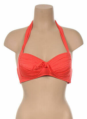 Haut de maillot de bain fermeture liens à nouer haut soutien-gorge avec mousse de rembourrage amovible orange SEAFOLLY femme
