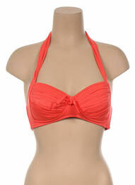 Haut de maillot de bain fermeture liens à nouer haut soutien-gorge avec mousse de rembourrage amovible orange SEAFOLLY femme