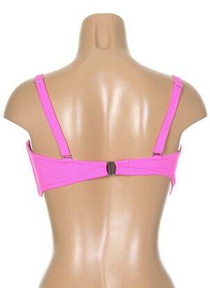 Haut de maillot de bain bretelles élastiquées amovibles haut soutien-gorge moulé rose ANTIGEL femme