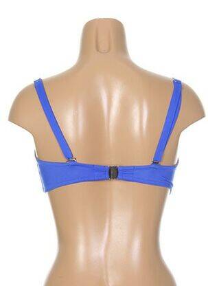 Haut de maillot de bain bretelles élastiquées amovibles haut soutien-gorge moulé bleu ANTIGEL femme