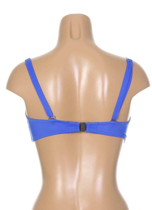 Haut de maillot de bain bretelles élastiquées amovibles haut soutien-gorge moulé bleu ANTIGEL femme