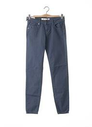 Pantalon slim broderie rivets taille normale bleu FIVE femme
