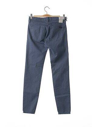 Pantalon slim broderie rivets taille normale bleu FIVE femme