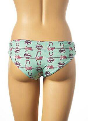 Bas de maillot de bain imprimé fantaisie culotte bleu MAAJI femme