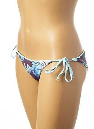 Bas de maillot de bain imprimé fleurs bikini bleu MAAJI femme