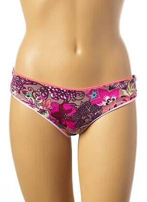 Bas de maillot de bain tissage satiné culotte rose MAAJI femme