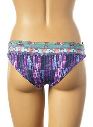 Bas de maillot de bain imprimé fantaisie culotte bleu MAAJI femme