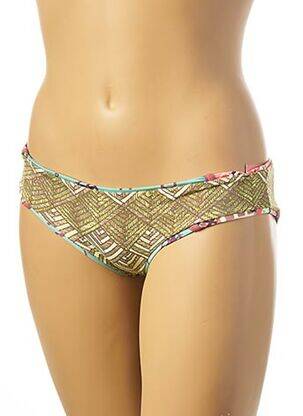Bas de maillot de bain imprimé fantaisie culotte vert MAAJI femme