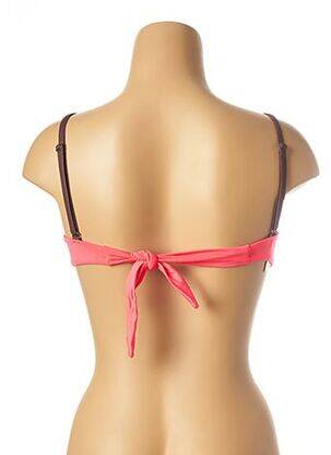 Haut de maillot de bain fermeture liens à nouer haut soutien-gorge moulé rose MAAJI femme