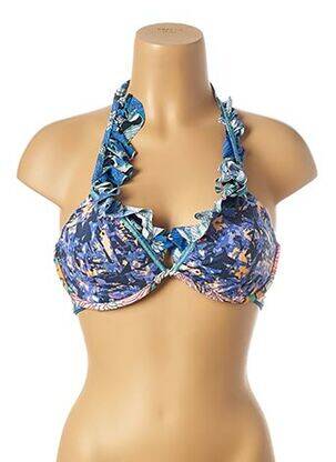 Haut de maillot de bain stretch bleu MAAJI femme