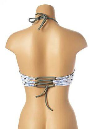 Haut de maillot de bain stretch haut soutien-gorge moulé vert KHONGBOON femme