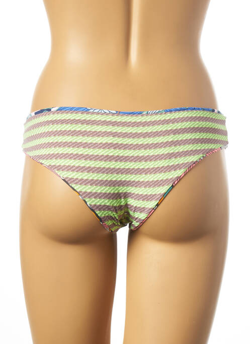 Bas de maillot de bain imprimé rayures culotte vert MAAJI femme