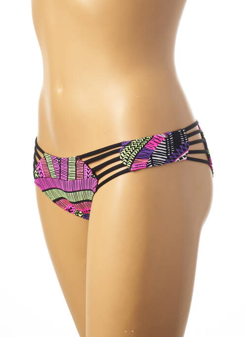 Bas de maillot de bain tissage satiné culotte noir RIP CURL femme