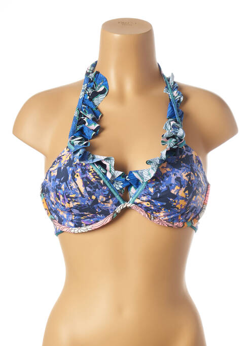 Haut de maillot de bain stretch bleu MAAJI femme