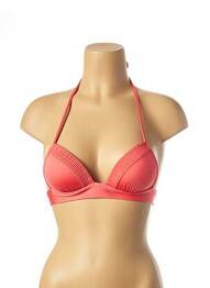 Haut de maillot de bain fermeture liens à nouer haut soutien-gorge push-up orange WATERCULT femme