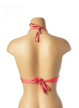 Haut de maillot de bain fermeture liens à nouer haut soutien-gorge push-up orange WATERCULT femme