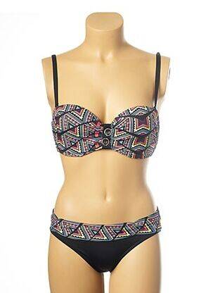Maillot de bain 2 pièces stretch haut soutien-gorge push-up noir LES P'TITES BOMBES femme