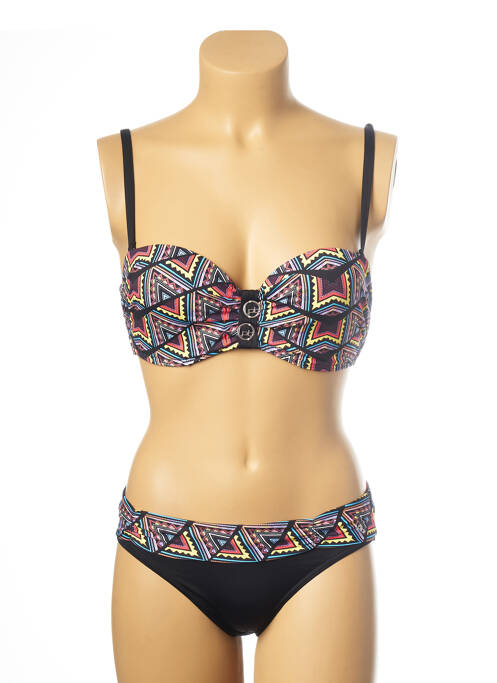 Maillot de bain 2 pièces stretch haut soutien-gorge push-up noir LES P'TITES BOMBES femme