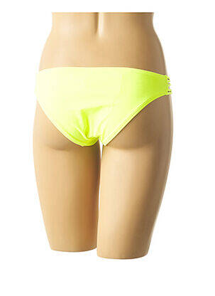 Bas de maillot de bain effet matière satinée culotte jaune MON PETIT BIKINI femme