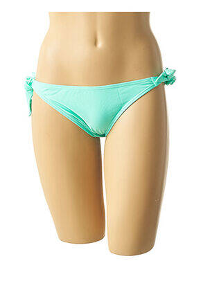 Bas de maillot de bain effet matière satinée culotte bleu MON PETIT BIKINI femme